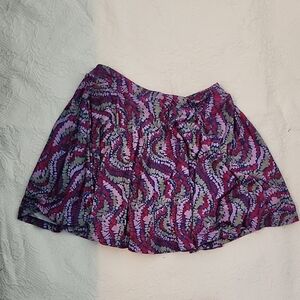 Reel Legends Purple and Pink Abstract Mini Skirt
